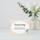 Roze Pastel Baby Shower Insteekkaart Informatiekaartje (Staand voorkant)