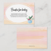 Roze Pastel Baby Shower Insteekkaart Informatiekaartje (Voorkant / Achterkant)