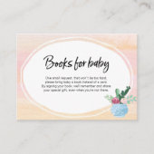 Roze Pastel Baby Shower Insteekkaart Informatiekaartje (Voorkant)