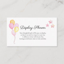 Roze Pastel Ballon Display Shower Insteekkaart