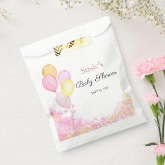 Roze Pastel Ballon Persoonlijke Baby Shower Favor Bedankzakje