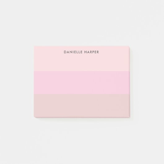 Roze Pastel Bleek Roze Takenlijst Post-it® Notes (Voorkant)