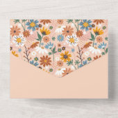 Roze pastel Bloem Baby Shower Uitnodiging (Achterkant)