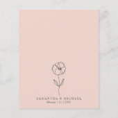 Roze Pastel Bloem Botanische Budget We Do Flyer (Achterkant)