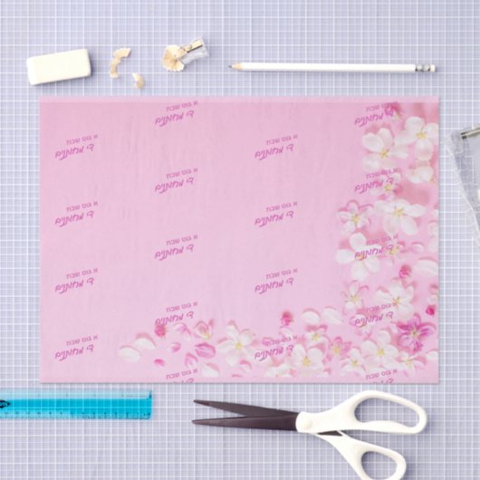 Roze Pastel Bloemblaadje Persoonlijk Weefsel Papie Tissuepapier (Craft)