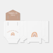 Roze pastel Boho regenboog 1e verjaardag Bedankdoosjes (Uitgevouwen)