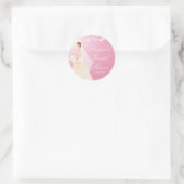 Roze Pastel Bruid Vrijgezellenfeest Sticker (Tas)