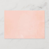 Roze Pastel Bruiloft Feest Cadeau Registratie Informatiekaartje (Achterkant)