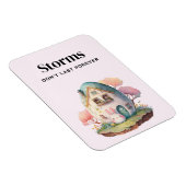 Roze Pastel Bunny & Egg House Aanmoediging Magneet (Rechterzijde)