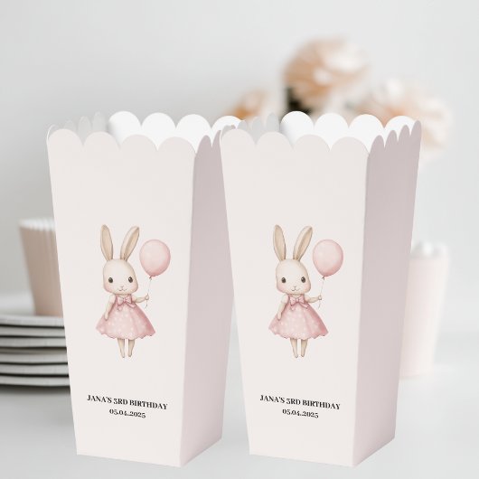 Roze Pastel Bunny Pasen Kids Verjaardag Bedankdoosjes