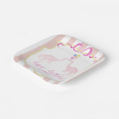 Roze pastel Dinosaur Birthday Party Bord (Gebogen)