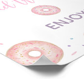 Roze Pastel Donut Sweet Treats Verjaardagsbord Poster (Hoek)