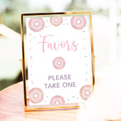 Roze Pastel Donut Verjaardag Favorieten Teken Poster