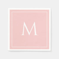 Roze pastel elegant monogram initiaal