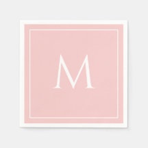 Roze pastel elegant monogram initiaal