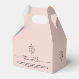 Roze Pastel Elegante Boho Botanische Dank Je Bedankdoosjes