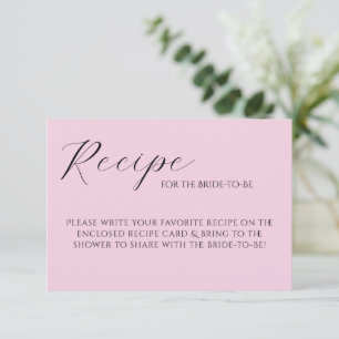 Roze Pastel Elegante Receptkaart RSVP Kaartje
