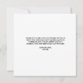 Roze Pastel Floral gepersonaliseerde noot Bedankkaart (Achterkant)