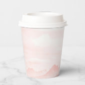 Roze Pastel gepersonaliseerde papieren bekers voor (Achterkant)