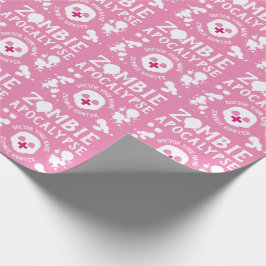 Roze Pastel Gothic Zombie Apocalypse gepersonalise Cadeaupapier