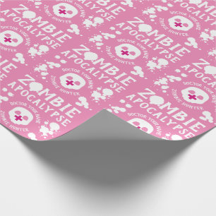 Roze Pastel Gothic Zombie Apocalypse gepersonalise Cadeaupapier