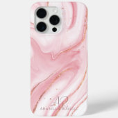 Roze Pastel Goud Glitter Marmer Case-Mate iPhone Case (Achterkant)