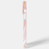 Roze Pastel Goud Glitter Marmer Case-Mate iPhone Case (Achterkant / Links)
