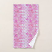 Roze Pastel & Goud Shimmer Zeemeermin Schaal Patro Bad Handdoek (Handdoek)