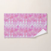 Roze Pastel & Goud Shimmer Zeemeermin Schaal Patro Bad Handdoek (Handdoek)