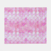 Roze Pastel & Goud Shimmer Zeemeermin Schaal Patro Fleece Deken (Voorkant (Horizontaal))