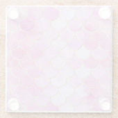 Roze Pastel & Goud Shimmer Zeemeermin Schaal Patro Glazen Onderzetter (Achterkant)