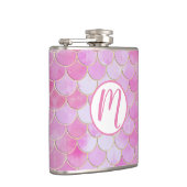 Roze Pastel & Goud Shimmer Zeemeermin Schaal Patro Heupfles (Rechts)