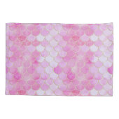 Roze Pastel & Goud Shimmer Zeemeermin Schaal Patro Kussensloop (Achterkant)