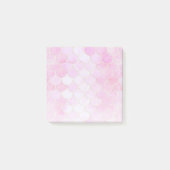 Roze Pastel & Goud Shimmer Zeemeermin Schaal Patro Post-it® Notes (Voorkant)