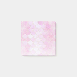 Roze Pastel & Goud Shimmer Zeemeermin Schaal Patro Post-it® Notes