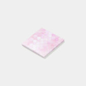 Roze Pastel & Goud Shimmer Zeemeermin Schaal Patro Post-it® Notes (Schuin)