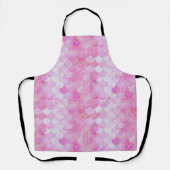 Roze Pastel & Goud Shimmer Zeemeermin Schaal Patro Schort (Voorkant)