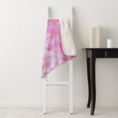 Roze Pastel & Goud Shimmer Zeemeermin Schaal Patro Sherpa Deken (In situ)
