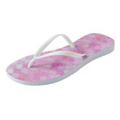 Roze Pastel & Goud Shimmer Zeemeermin Schaal Patro Teenslippers (Schuin)