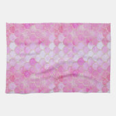 Roze Pastel & Goud Shimmer Zeemeermin Schaal Patro Theedoek (Horizontaal)