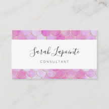 Roze Pastel & Goud Shimmer Zeemeermin Schaal Patro