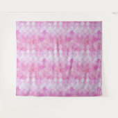Roze Pastel & Goud Shimmer Zeemeermin Schaal Patro Wandkleed (Voorkant (horizontaal))