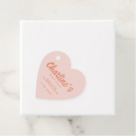 Roze pastel handschrift Retro Vrijgezellenfeest Bedankjes Labels