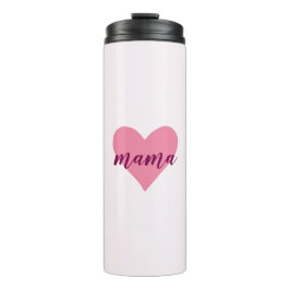 Roze Pastel Hart Thermische Tumbler voor Mam Thermosbeker