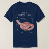 Roze Pastel Hognose Snake Anatomie T-shirt (Design voorkant)
