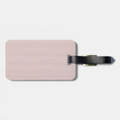 Roze pastel horizontale strepen gepersonaliseerd bagagelabel (Achterkant horizontaal)