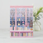 Roze Pastel Kerst Kaart (Staand voorkant)