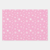Roze🎄 Pastel kerstpatroon, aangepaste tekst Inpakpapier Vel (Voorkant 2)