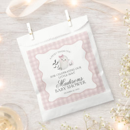 Roze Pastel Kleine Boe Geest Baby Shower Dessert Bedankzakje