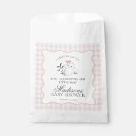 Roze Pastel Kleine Boe Geest Baby Shower Dessert Bedankzakje